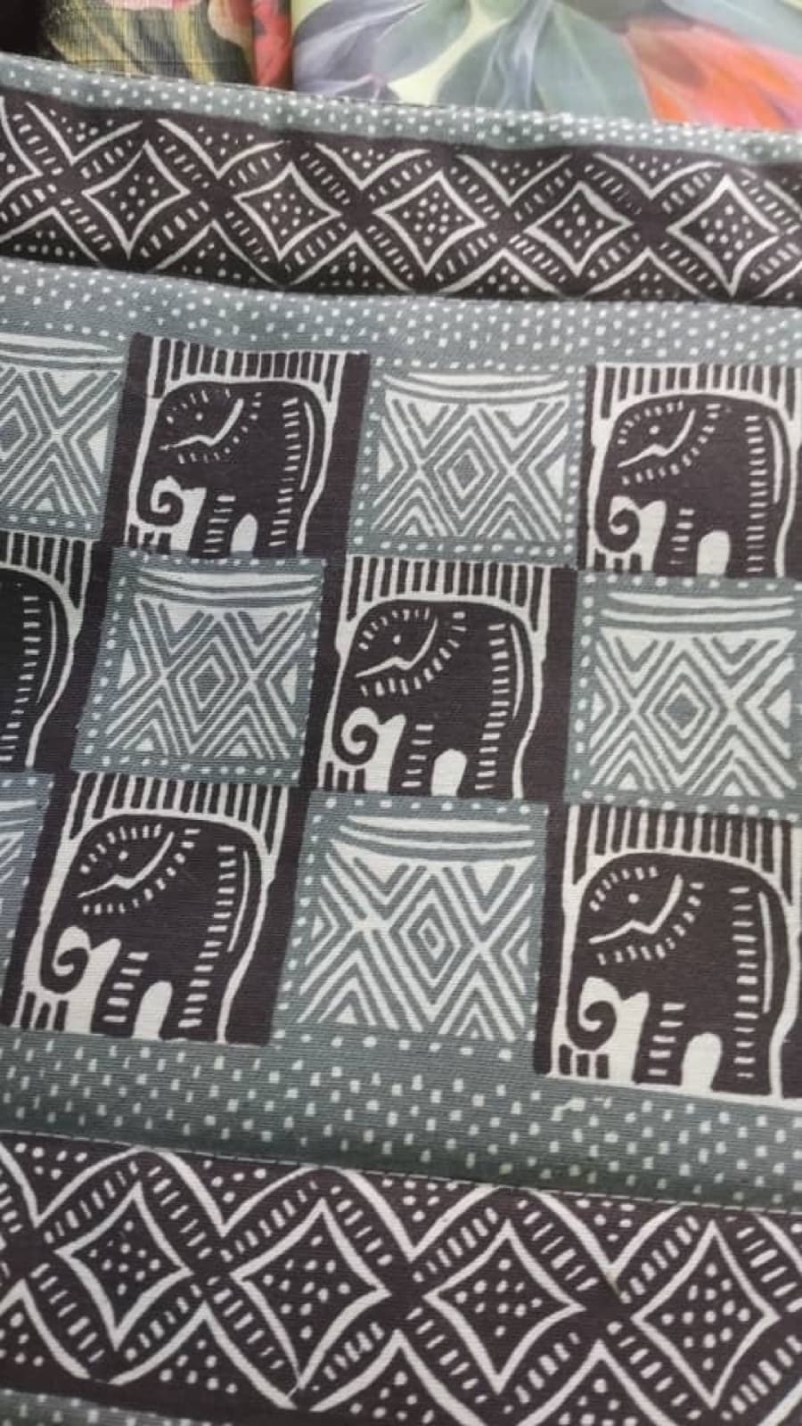 Black and white Zimbabwean textile